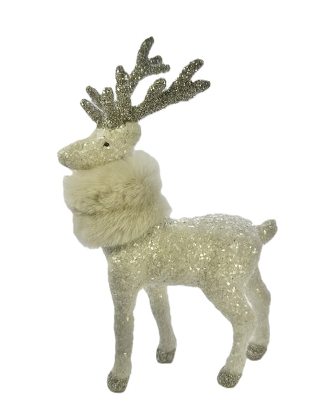 Blitzen with Scarf - Pearl, Dove Fur