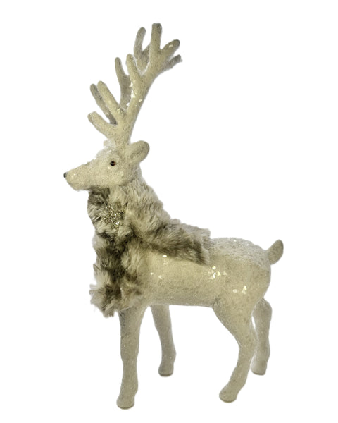 Prancer with Scarf - Dove, Mink Fur