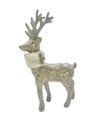 Prancer with Scarf - Gold Mica, Bisque Fur