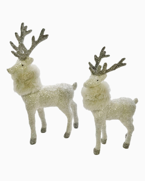 Blitzen with Scarf - Pearl, Dove Fur