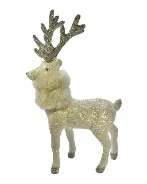 Prancer with Scarf - Pearl, Dove Fur