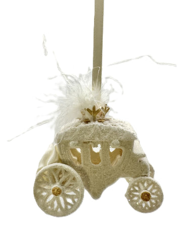 Chariot Ornament - Cream & Gold