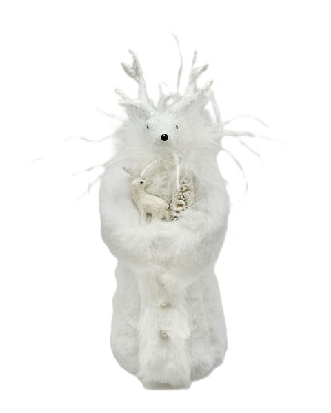 Petite Valentino with Pearls - White, Ostrich Feathers