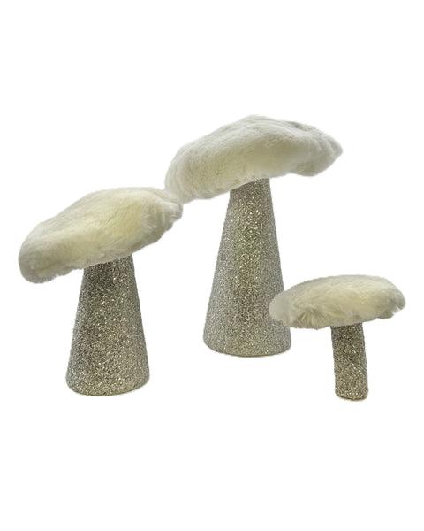 Mushroom - Medium, Sliver, Ivory Fur