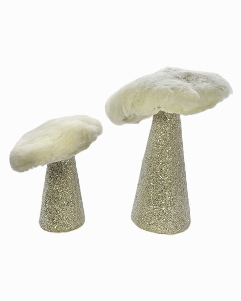Mushroom with Birch Base - Medium, Mushroom Fur