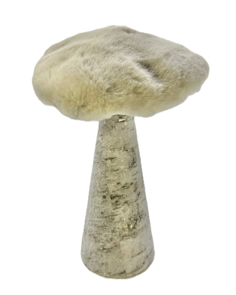 Mushroom with Birch Base - Large, Mushroom Fur