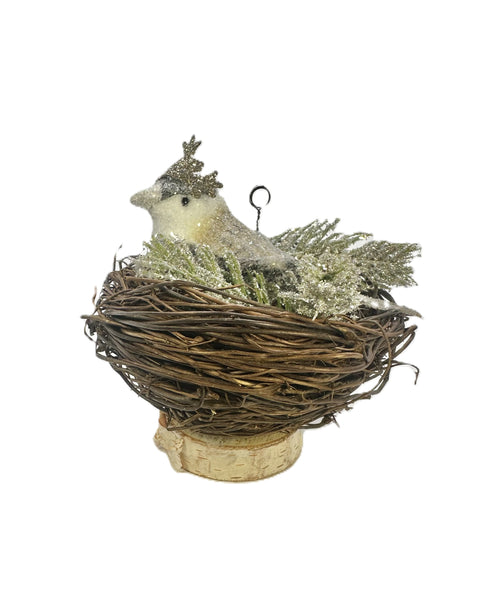 Bird in Nest Card Holder - Natural
