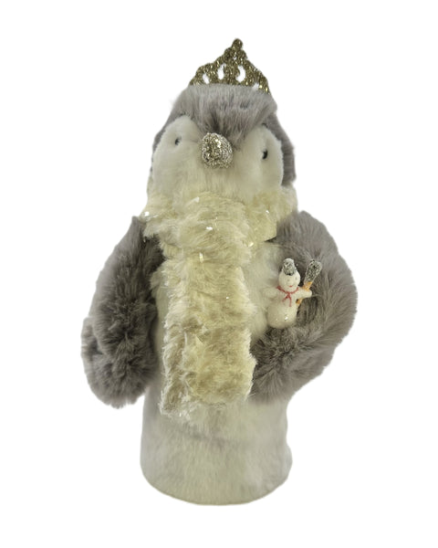 Mrs. Penguin with Crown - White