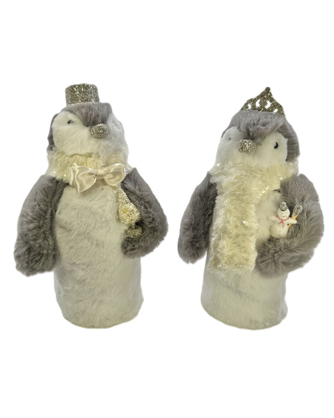 Mrs. Penguin with Crown - White