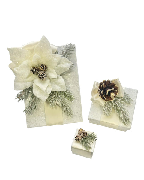 Pinecone Ring Box - White