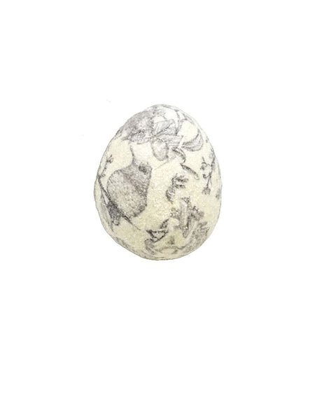 Decoupage Eggs - Small, Cream Garden