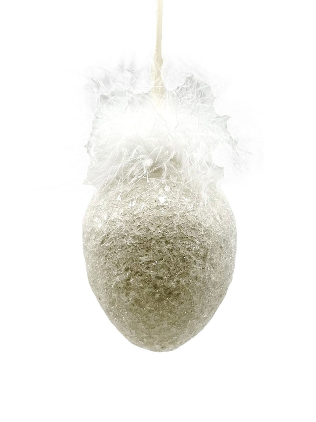 Solid Egg Ornament - Large, Cream