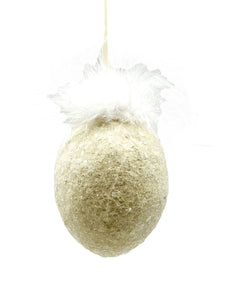 Solid Egg Ornament - Large, Lemon