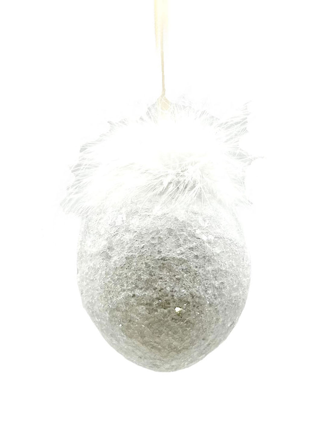 Solid Egg Ornament - Large, White