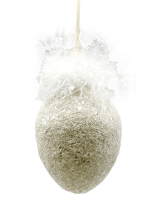 Solid Egg Ornament - Extra Large, Cream