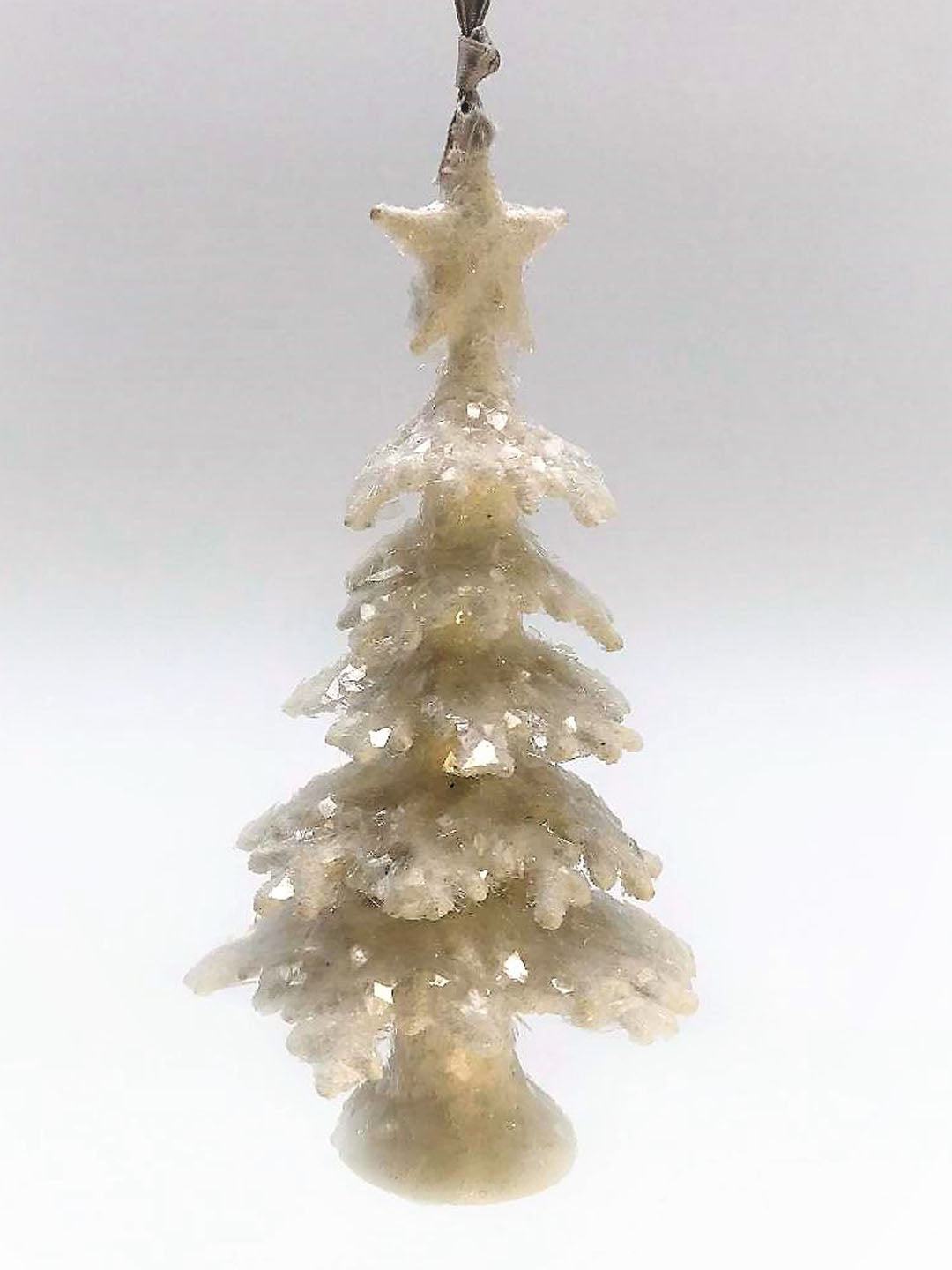 Tree with Star Ornament - Cream
