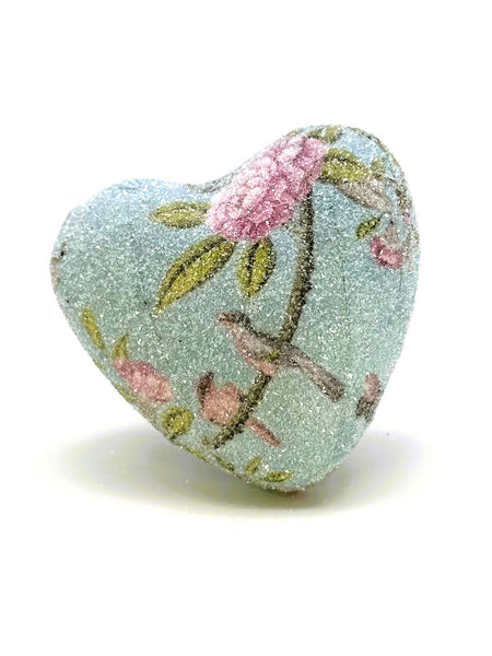 Decoupage Heart,  Yellow Floral
