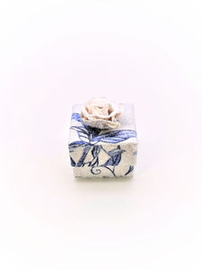 Ring Box - Decoupage, Chinoiserie, Blue & White