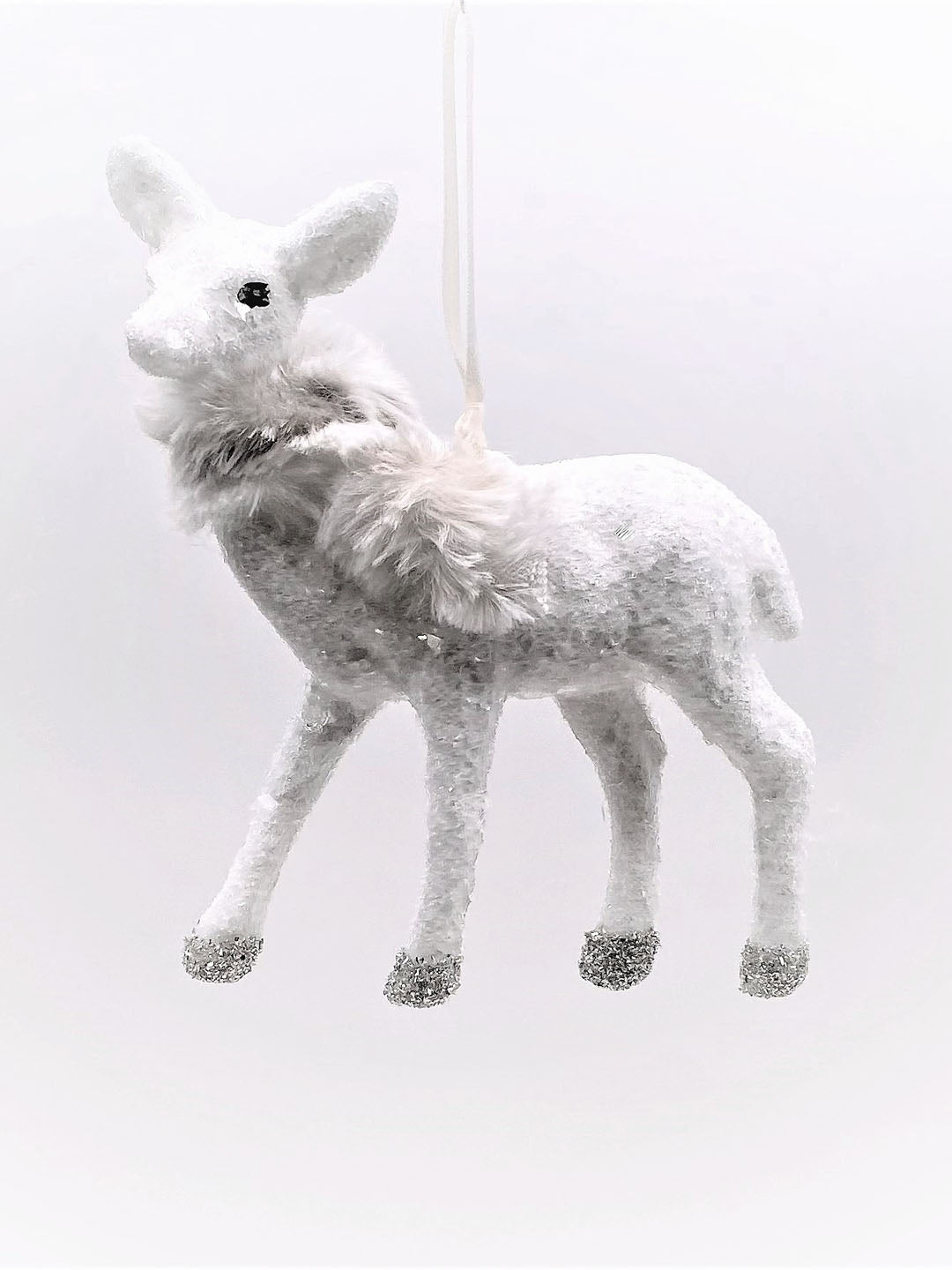 Dancer Deer Ornament - White, Spotted Fur